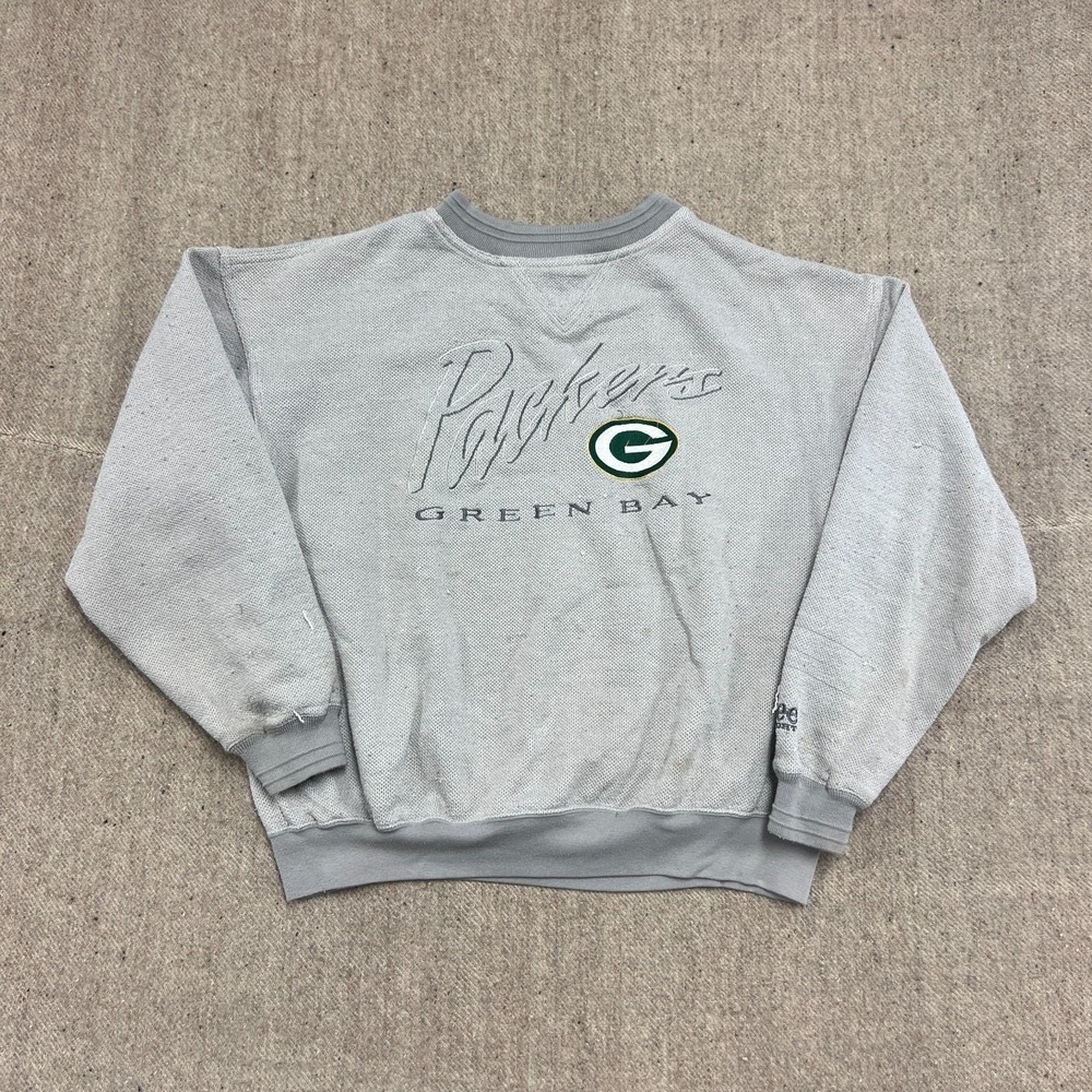 Vintage Green Bay Packers Sweatshirt Mens Medium Gray 1990s‎ NFL Lee Sport